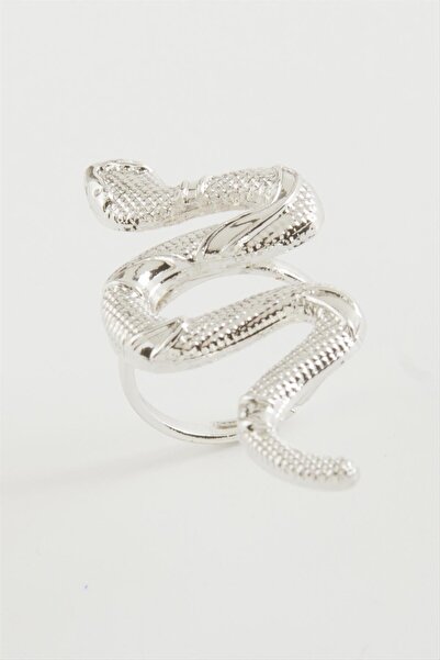 ZERO LAND خاتم معدني NRZSNT على شكل ثعبان (165116) - أصفر