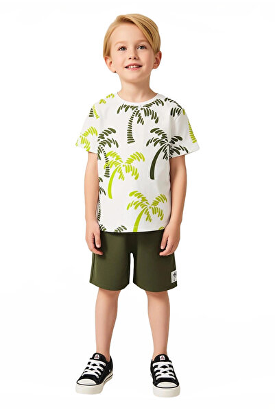 PayBuy Boys' 100% Cotton Tropical Printed t Shirt and Shorts Set Quality Stylish Comfortable