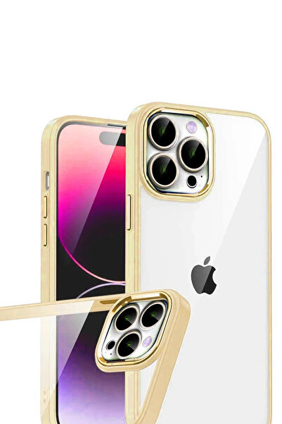 NewFace Nrzsnt Apple iPhone 15 Pro Max Silicone with Lens (210553) - Gold