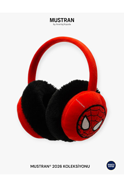 Mustran Çocuk Peluş Kulak Koruyucu | 4-12 Yaş Uyumlu Kışlık Yumuşak Kadife Do...