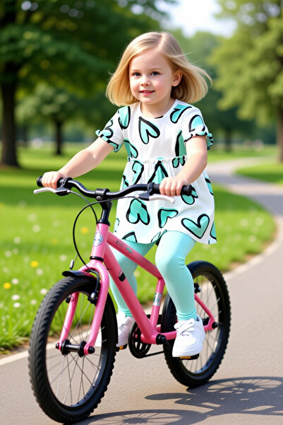 PayBuy Girls' Cotton Heart Pattern Crew Neck Short Sleeve Top and Leggings Set Quality Stylish Comfortable