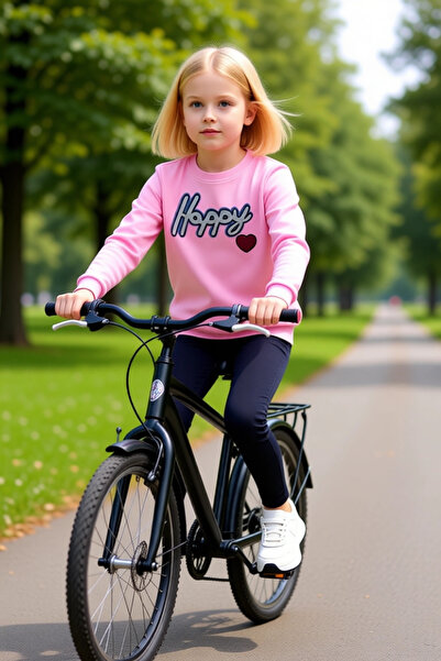 PayBuy Girl's Heart Pattern Cotton Crew Neck Long Sleeve Top and Leggings Set Quality Stylish Comfortable