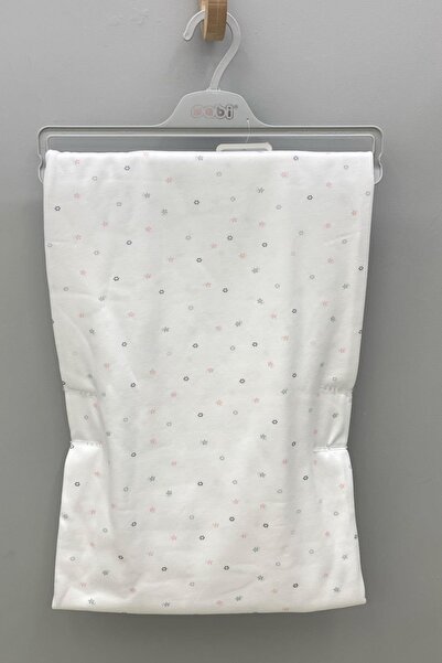 Mojo Bebek Yıldız Printed Combed Cotton Blanket 1563 White-Pink