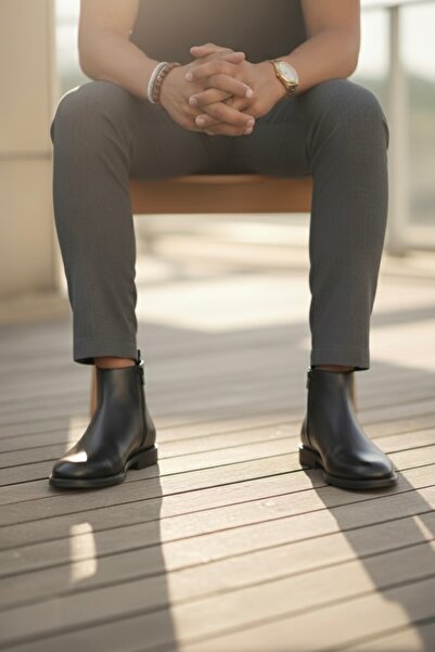 BENGAL 100% Genuine Antique Leather Men's Boots with Inner Zipper