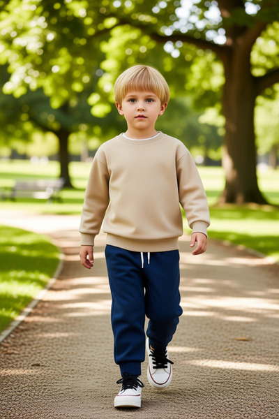 PayBuy Σετ μακρυμάνικο μπλουζάκι και φούτερ για αγόρια από βαμβάκι με τύπωμα με λαιμόκοψη, κομψό και ποιοτικό