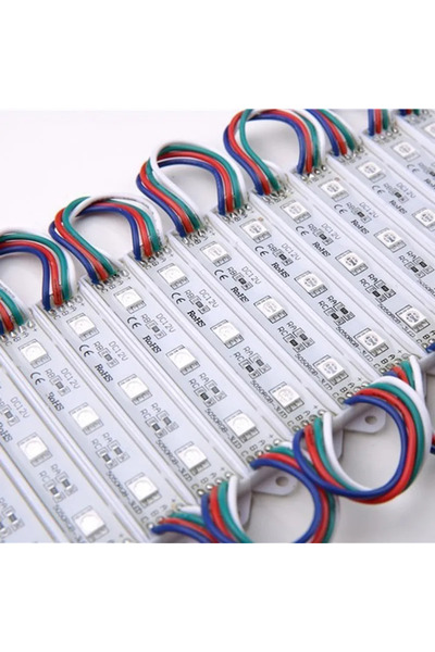 MRG Set of 20x Module 3 Led SMD RGB M912, SMD 5050, 12v, Multicolor