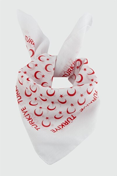 ZERO LAND NRZSNT Μοτίβο με φεγγάρι και αστέρι (213834) Μπαντάνα 50Χ50-Λευκό