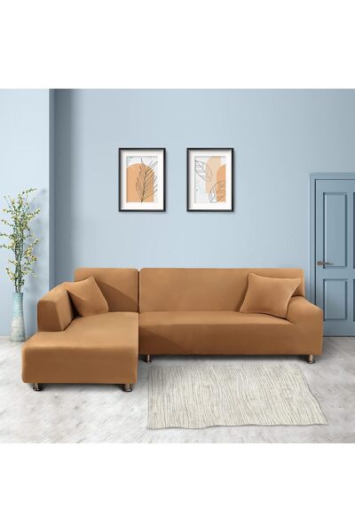 OEM Lydevo Cover for L-Shaped Sofa, 2+2 Seats, Extendable, Washable, Gray