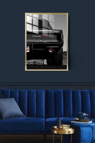Dodge Çerçeveli Metal Poster Tablo