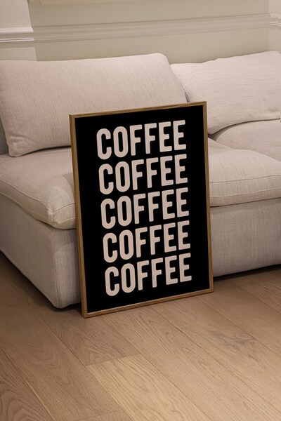 Esci Design Framed Coffee Corner Painting - Kitchen Painting - Kitchen Wall Art - Trend Painting - Kahve1003