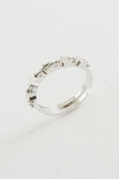 ZERO LAND Nrzsnt Star Stone (10144) Ring-Silver Color