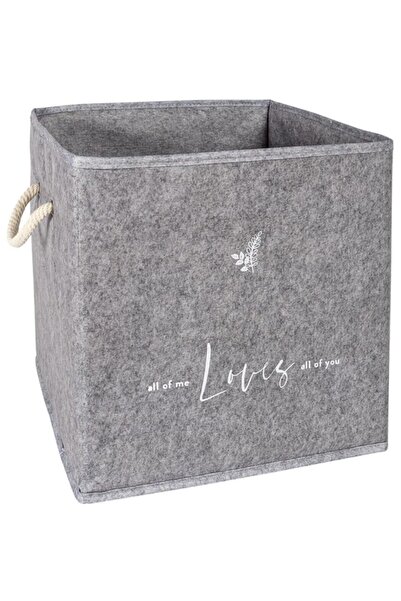 Enpovi Felt Shelf Organizer Basket Foldable Storage Box Printed Multi-Purpose Box 30*30*30