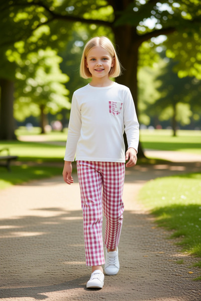 PayBuy Girls' Long Sleeve Pajama Set Comfortable and Stylish Perfect Choice for Nights Quality Stylish