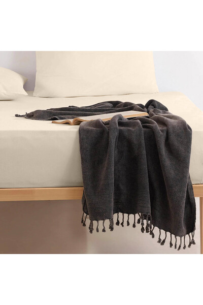 MATMEL Single Bed Sheet Set - Ecru - 160X240 cm + 50X70 cm