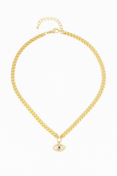 Venus Design Çelik Balıksırtı Zincir Nazar Kolye