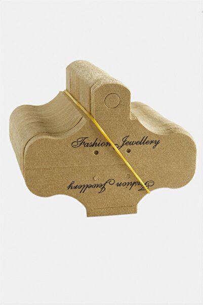 ZERO LAND بطاقة تعليق من الورق المقوى NRZSNT (165715) 200 قطعة - بني