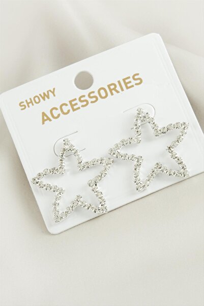 ZERO LAND Nrzsnt Star Waterway with Stones (213555) Earrings-Silver Color