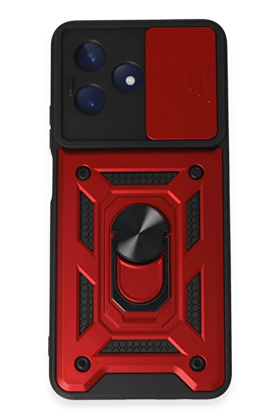 NewFace Nrzsnt Realme C53 Case Pars Silicone with Lens Ring (214256) - Red