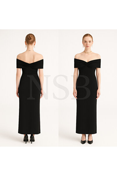 Nsb Tasarım "أنيق وقوي وفوق الزمن - فستان ساندي الأسود"
