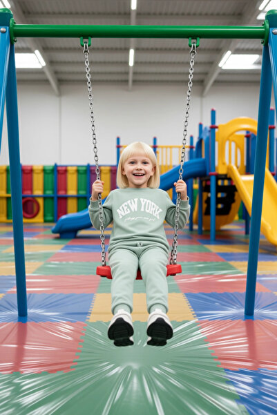 PayBuy Girl's Top-Bottom Cotton New York Printed Crew Neck Sweatshirt and Sweatpants Set Quality Stylish