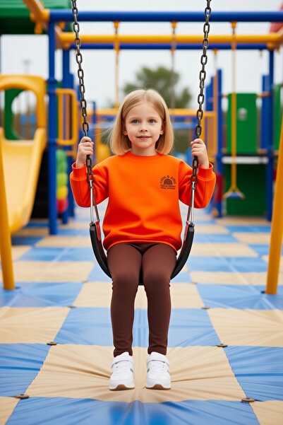 PayBuy Детски памучен топ с голям деколте и надпис и широки панталони с високо качество и стилен дизайн