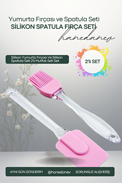 Hanedanev Silicone Egg Brush and Silicone Spatula Set 2-Piece Kitchen Set Set