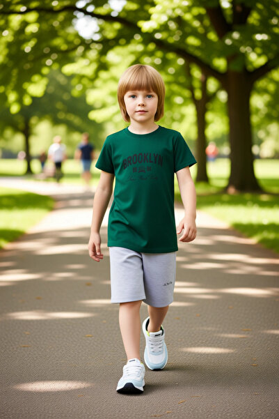 PayBuy Boy's Brooklyn Printed Cotton t Shirt and Shorts Set Quality Stylish Comfortable