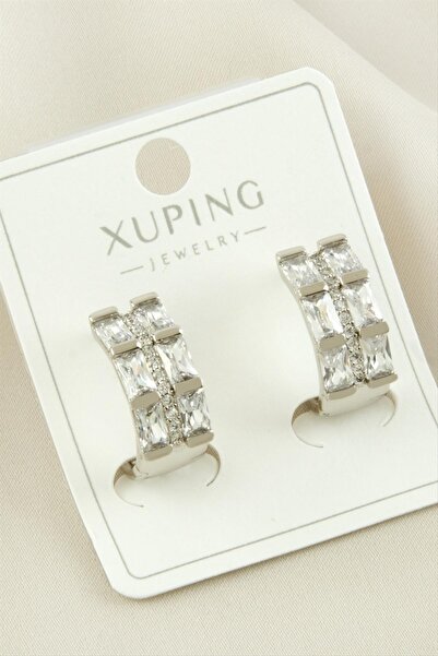 ZERO LAND Nrzsnt Xuping Zircon Stone Luxury (213842) Steel Earrings-Yellow