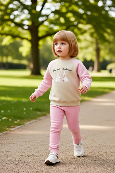 PayBuy Girl's Cotton Fleece-Lined Oversized Cut Printed Knitted Set Quality Stylish Comfortable