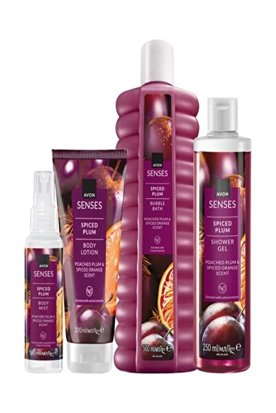 AVON Senses Spiced Plum 4’lü Kişisel Bakım Seti