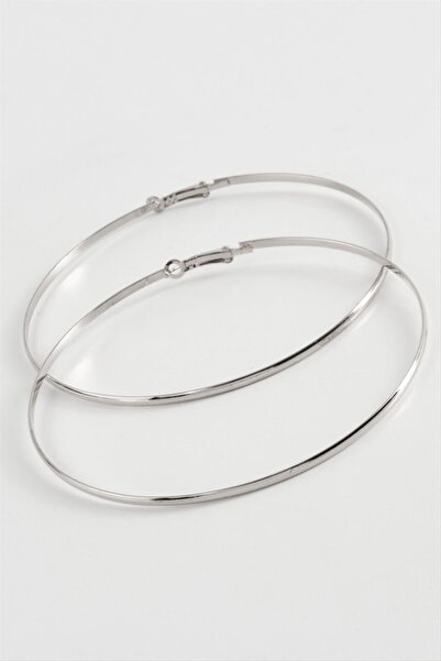 ZERO LAND Nrzsnt Plain Metal Hoop Earrings 8-9-10 (215405) Cm-8 cm