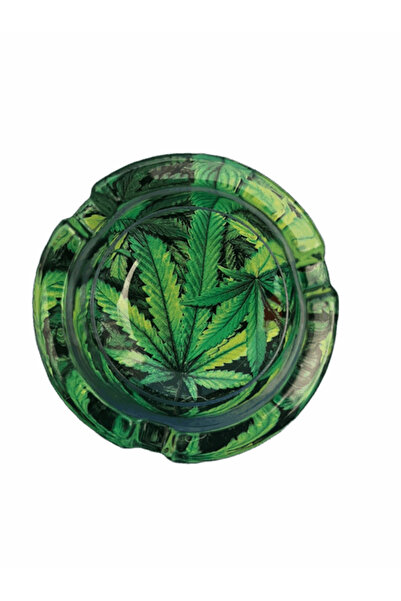 OEM Elegant Glass Ashtray "Marijuana Glass Ashtray" Modern Gift - Round