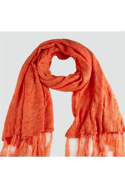ZERO LAND Nrzsnt Braided Yarn (221939) Winter Shawl-Orange