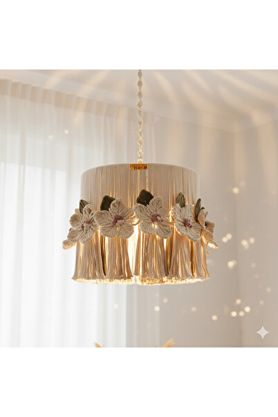 NGAHOME Makrome Bohem El Yapımı Avize