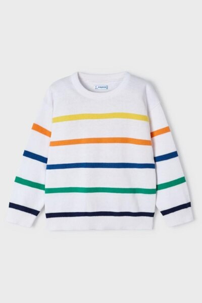 MAYORAL سترة تريكو رفيعة للأولاد من عمر 3 إلى 9 سنوات 3357 باللون الأبيض