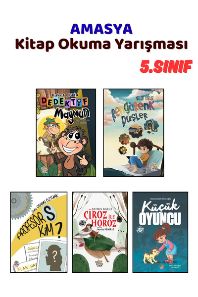 Yağmur Çocuk AMASYA Kitap Okuma Yarışması 5.Sınıf Kitapları, 5 Kitap Set, 5.S...
