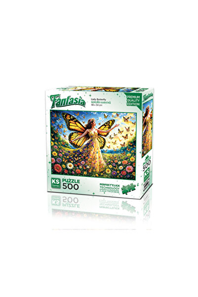 Ks Games Lady Butterfly 500 Parça Puzzle
