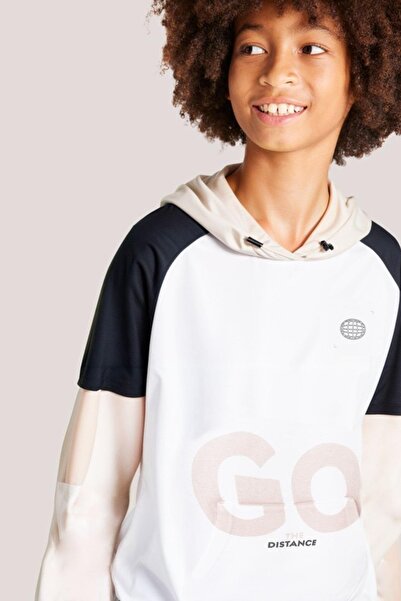 MAYORAL Boy 10-14 Years Old Hooded Sweatshirt 6482 White