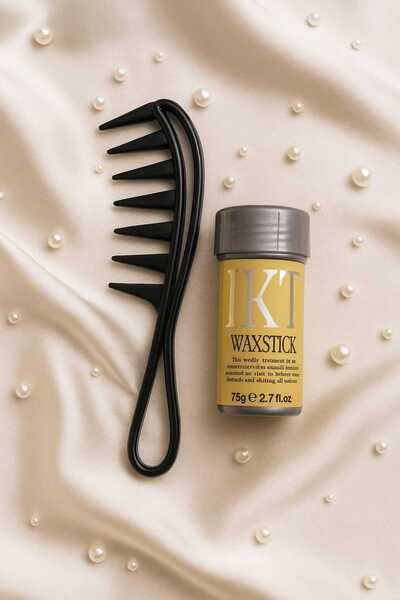 invictus design Saç Şekillendirici Tarak Ve Saç Sabitleyici Wax Stick 2'li Set