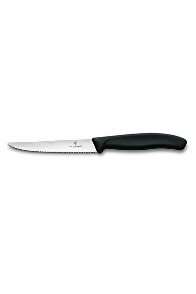 Victorinox Cutit Friptura si Pizza cu Lama Zimtata 6.7233, Lama 11 cm, Black