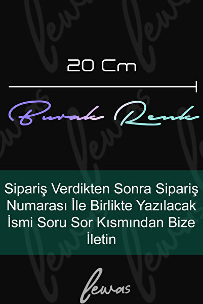 levvas Size Özel Ad Soyad İmza 20x3 Cm / İmza Etiket / Araç Sticker / Motor S...