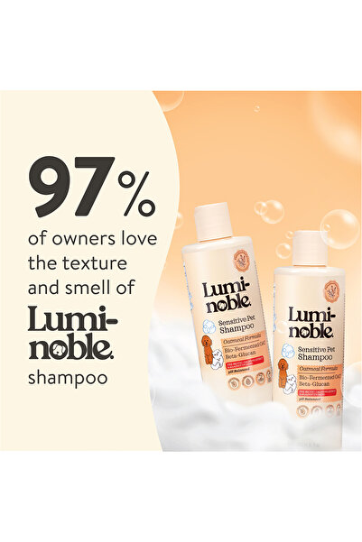Luminoble Sensitive Prebiotic Shampoo for Dogs and Cats with Oat Extract, Beta Glucan and Collagen 473 ml