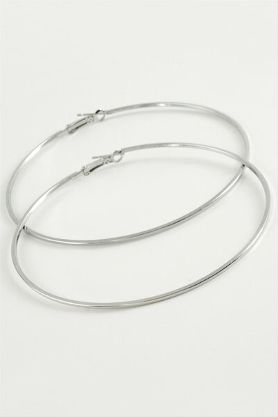 ZERO LAND Nrzsnt Crushed Striped Metal Hoop Earrings 8-9-10 (215407) Cm-9 cm