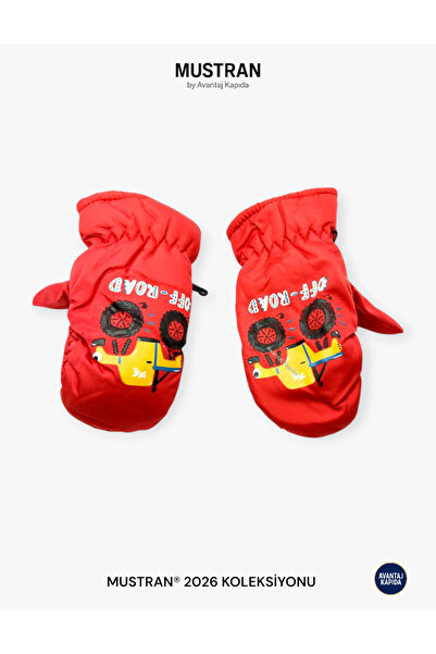 Mustran 3-6 Years Old Children's Patterned Snow Gloves | Waterproof Fleece Lining Winter Warmer Model