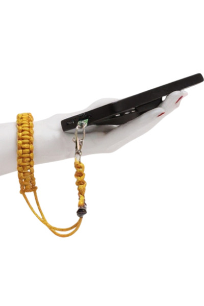 My Strape حزام هاتف من الباراكورد الأصفر متوافق مع جميع الأغطية