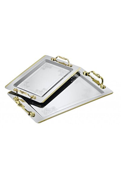 Arsel Sultan Gold Söz & Nişan Tepsisi Premium 304 Kalite Paslanmaz Çelik (İsme Özel Tasarımlı)