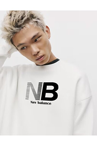 Flaubert Men's Nb Printed Hoodie Sweatshirt 3 Thread Oversize