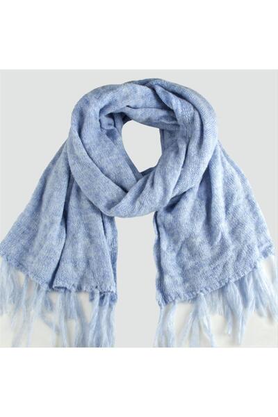 ZERO LAND Nrzsnt Braided Yarn Winter (221941) Shawl-Light Blue