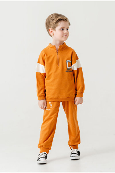 Chicsy Baby Set de trening de tranziție cu jumătate de fermoar pentru băieți ...