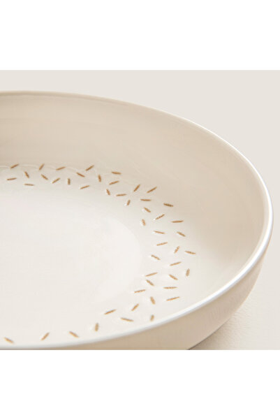 Chakra Finesse Çukur Tabak 18 CM Krem